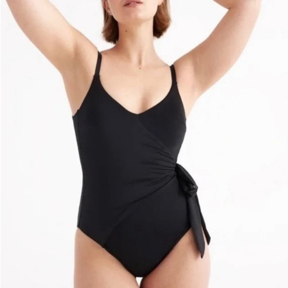 Knix leakproof side tie black one piece swimsuit
